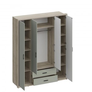 Юми ШК-3513-14 Шкаф 4-х дверный с ящиками